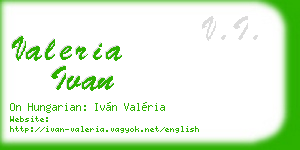 valeria ivan business card